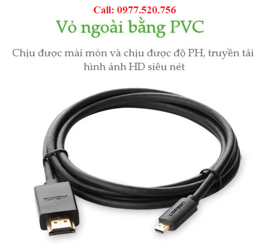 Cáp Micro HDMI to HDMI dài 1,5m Ugreen 30102